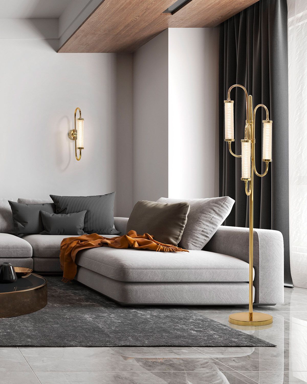 Светодиодный торшер из металла и стекла K-Lighting Andy ARCH-00064170 - Вид №4