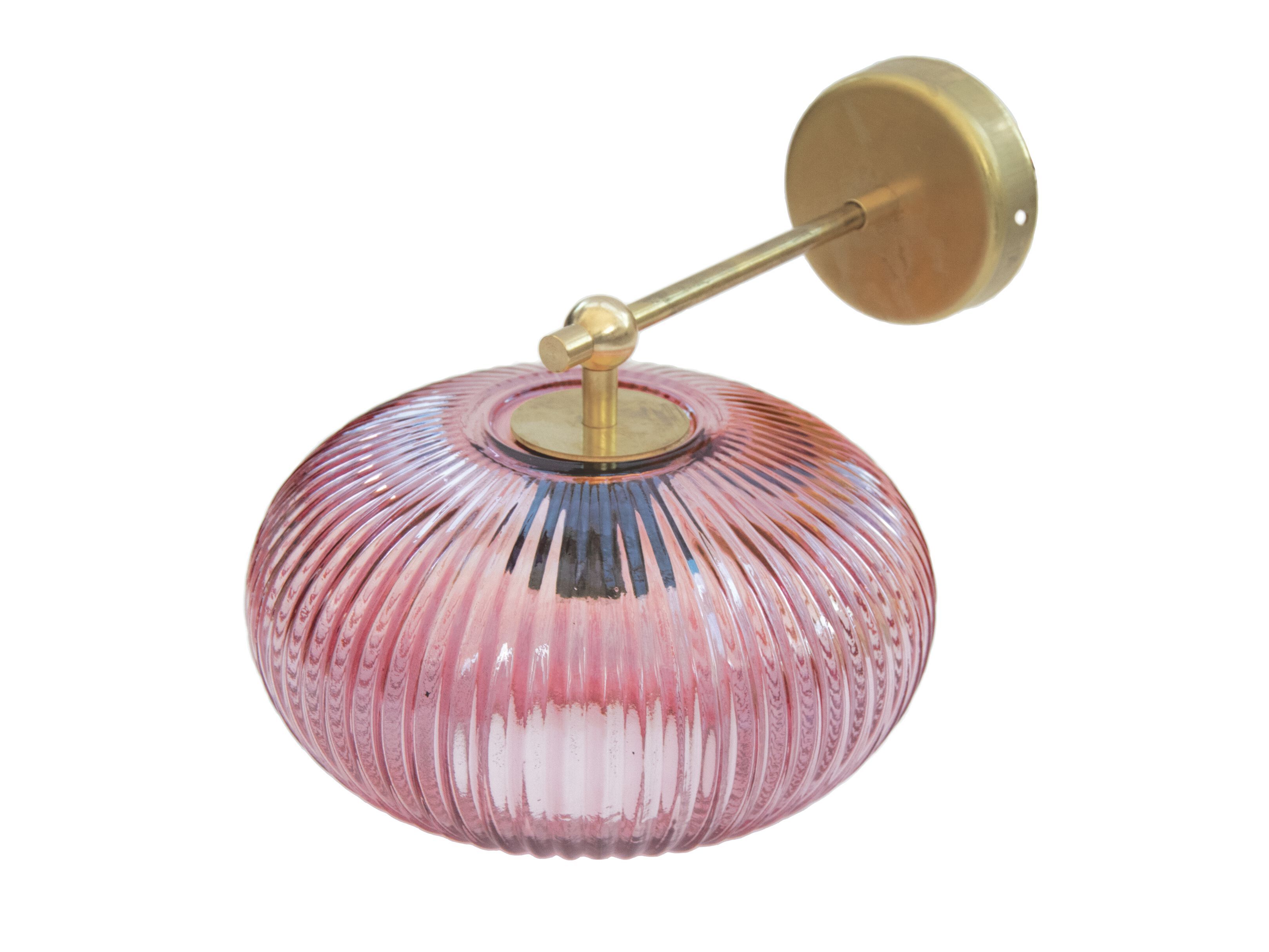 Светодиодный настенный светильник из латуни и стекла Renzo Serafini свет внутри ARCH-00109284 - Вид №2