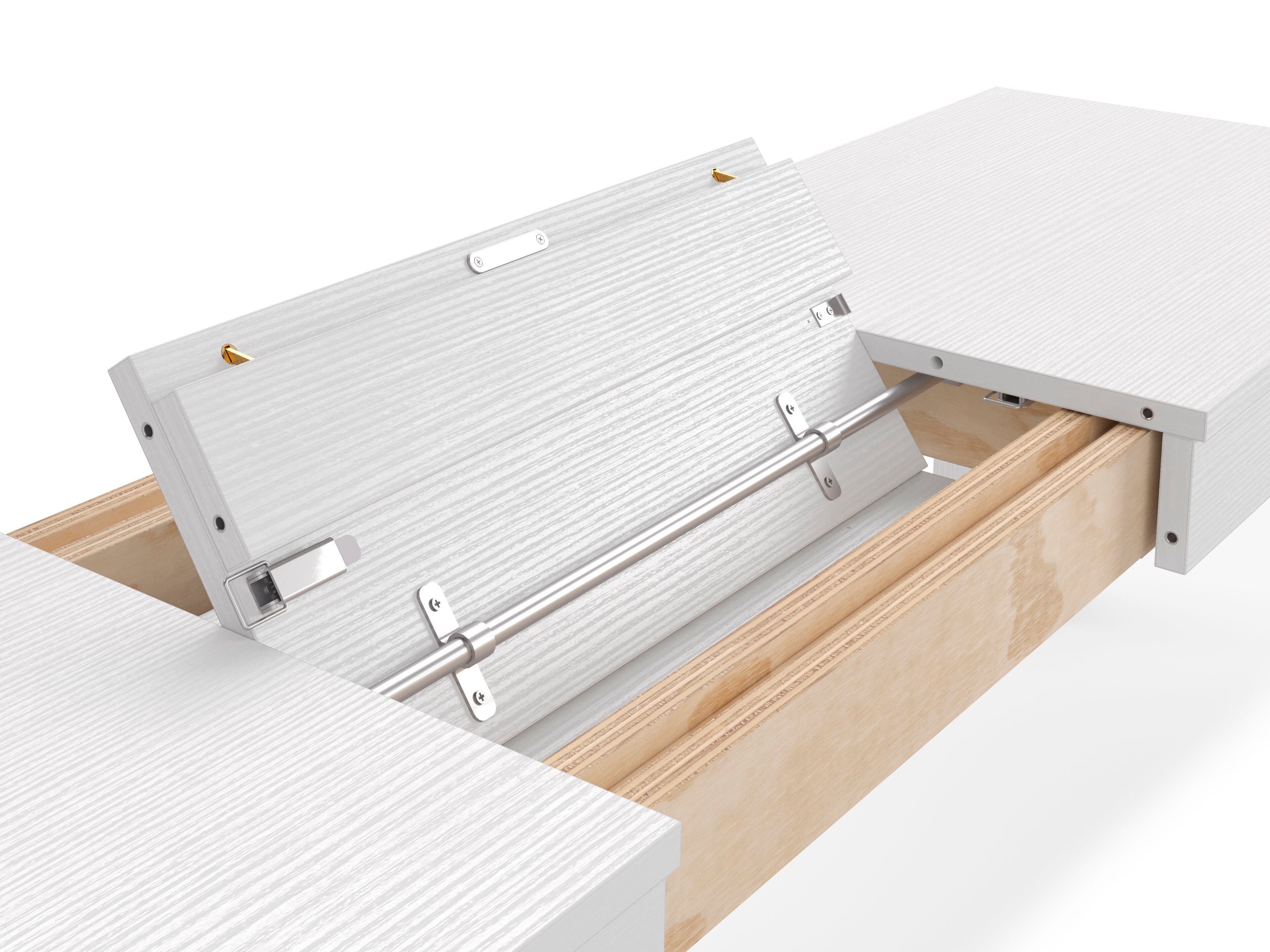 Выдвижной стол из белого ясеня с 2 скамейками Mobili Fiver Rachele ARCH-00069467 - Вид №2