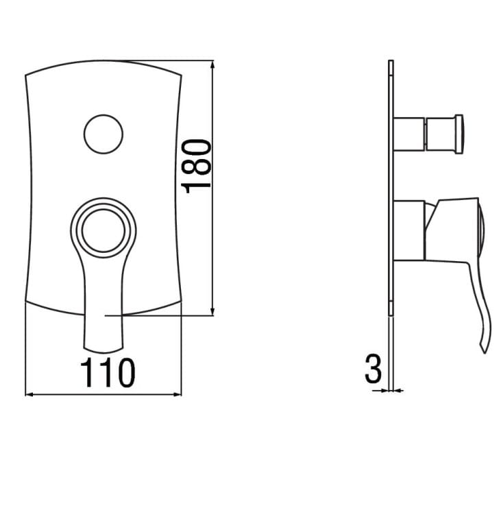 Смеситель для душа с переключателем Nobili Sofì ARCH-00145473 - Вид №2