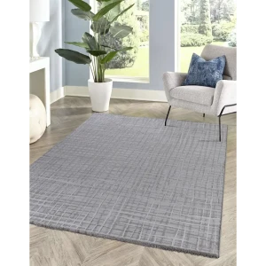 Ковер Milana 08903A L.Grey-L.Grey 80x150 см Полиэстер цвет Серый