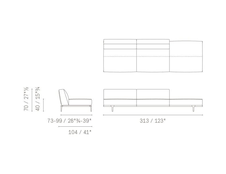 Ткань диван Poltrona Frau коллекция-диваны и кресла ARCH-00009449 - Вид №5