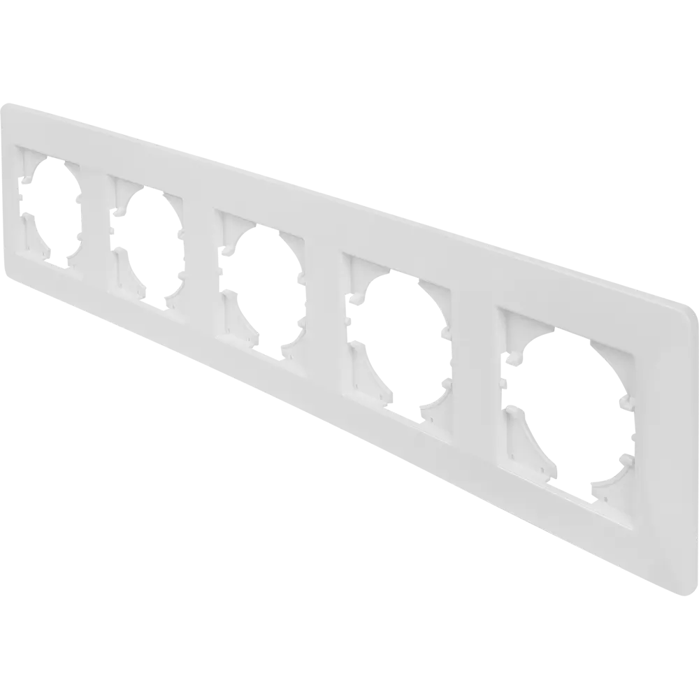 Рамка GUSI Electric Ugra для розеток и выключателей - 5 постов, белый глянец 83865079 STLM-0045247 - Вид №1