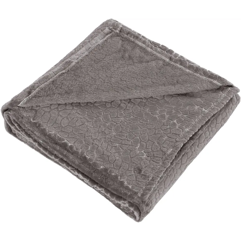 Плед Murmansk 140x200 см велсофт цвет серо-коричневый СТОЛИЦА ТЕКСТИЛЯ STLM-2159410