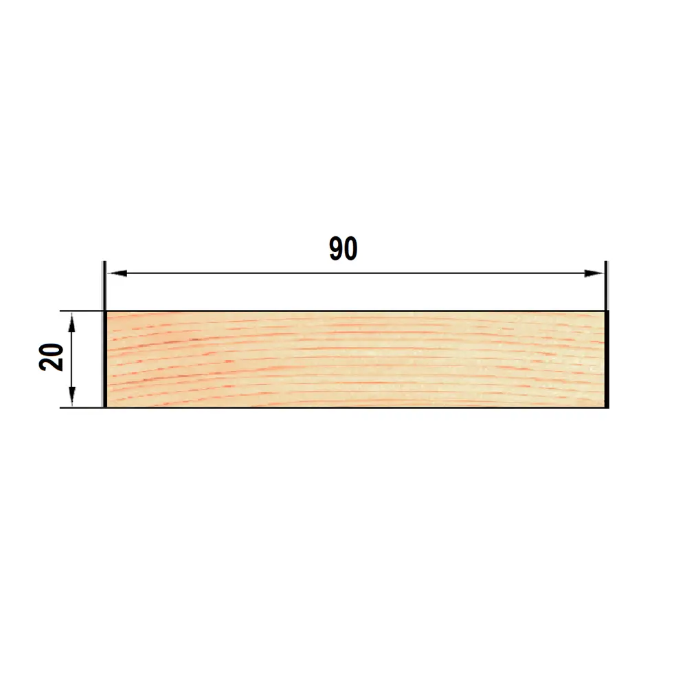 Планкен импрегнированный 20x90x2000 мм хвоя прямой с фаской угла РУСШПАЛА STLM-2039370 - Вид №8