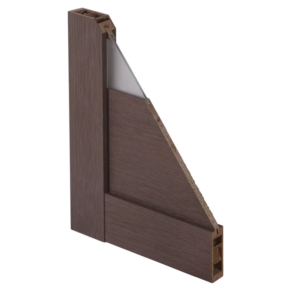 Полотно дверное остеклённое Мюнхен 90x200 см, ламинация, цвет дуб табак 3D VERDA STLM-2169429 - Вид №1