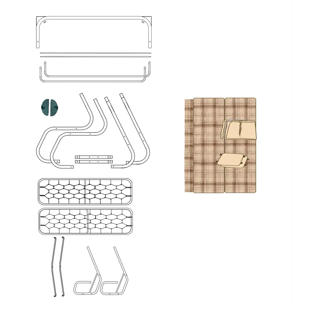 Качели садовые Удачная мебель Женева 3-х местные до 350 кг шоколад STLM-2184814 - Вид №3