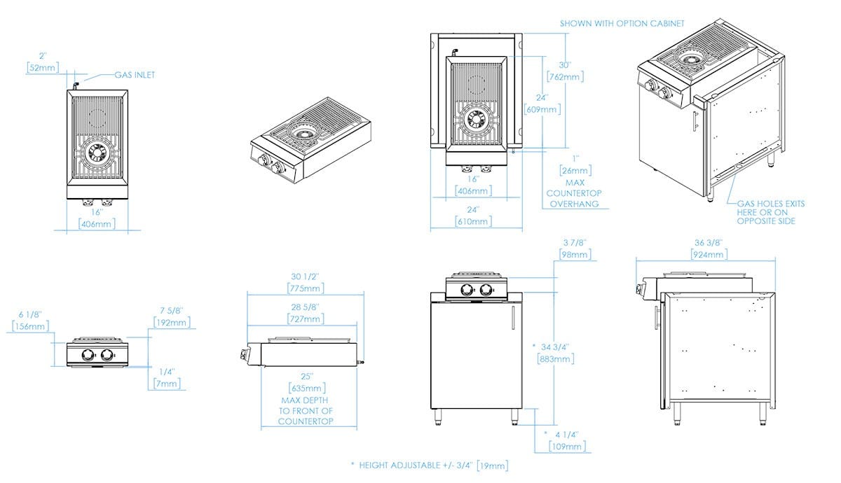 Плита из нержавеющей стали с горелкой Power Wok Kalamazoo K-CKTPD ARCH-00010380 - Вид №2