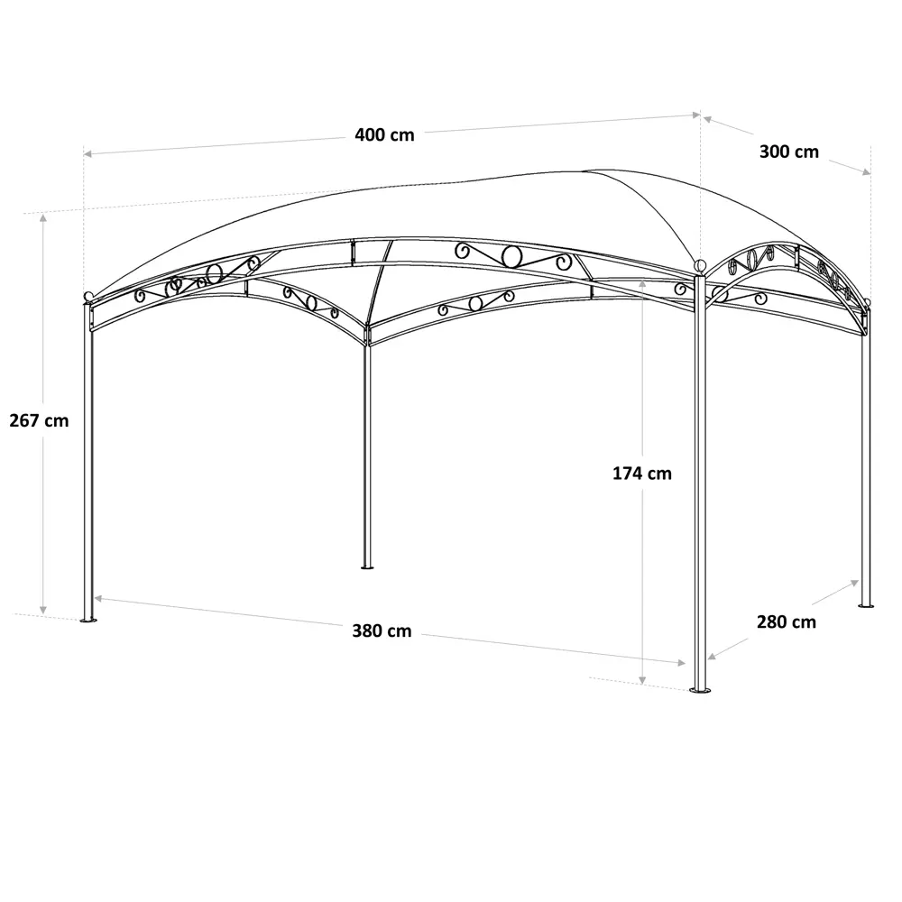 Навес садовый Occo 3x4 м NATERIAL STLM-2207274 - Вид №6