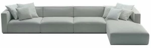 Poliform Секционный диван со съемным чехлом из ткани с шезлонгом Shangai