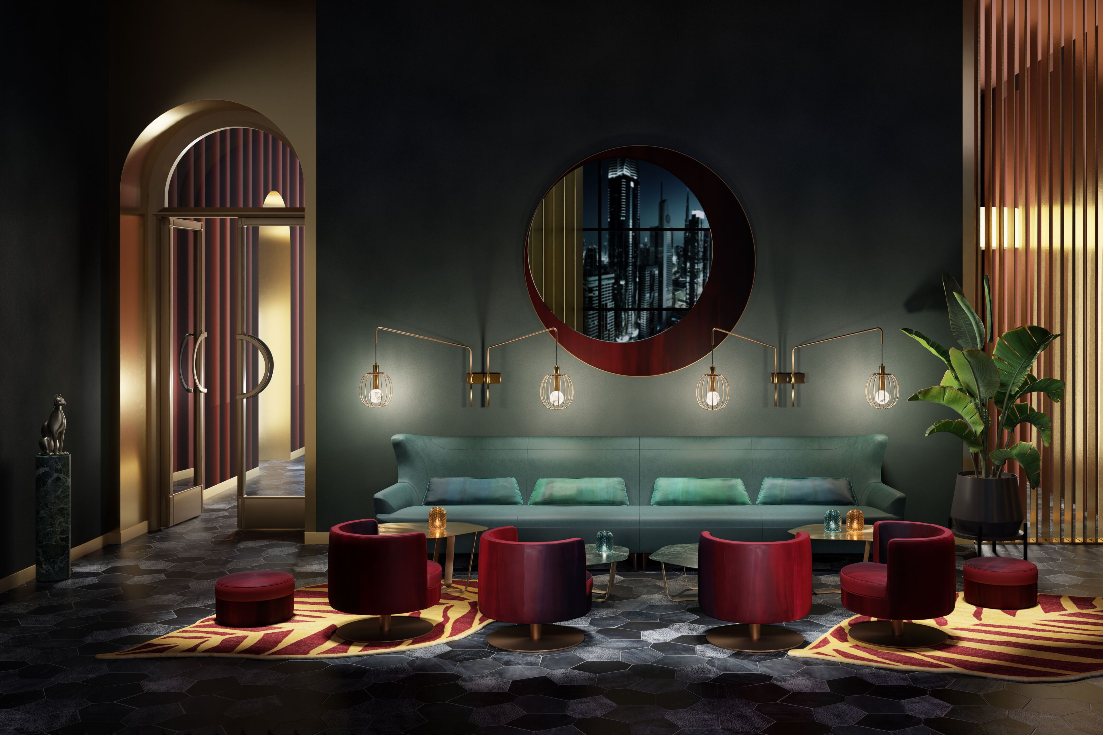 Бархатное вращающееся кресло Borzalino фрисби ARCH-00061140 - Вид №9