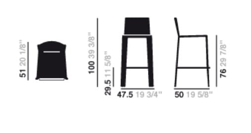 Высокий мягкий стул Arper ARCH-00083775 - Вид №1