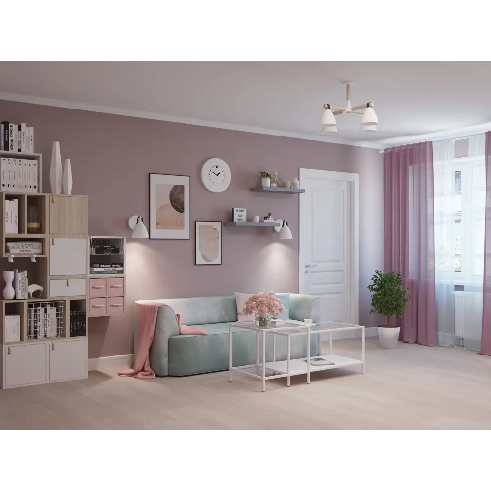 Стеллаж КУБ 1 секция 36х36х32 см ЛДСП цвет дуб Santreyd STLM-2111057 - Вид №8