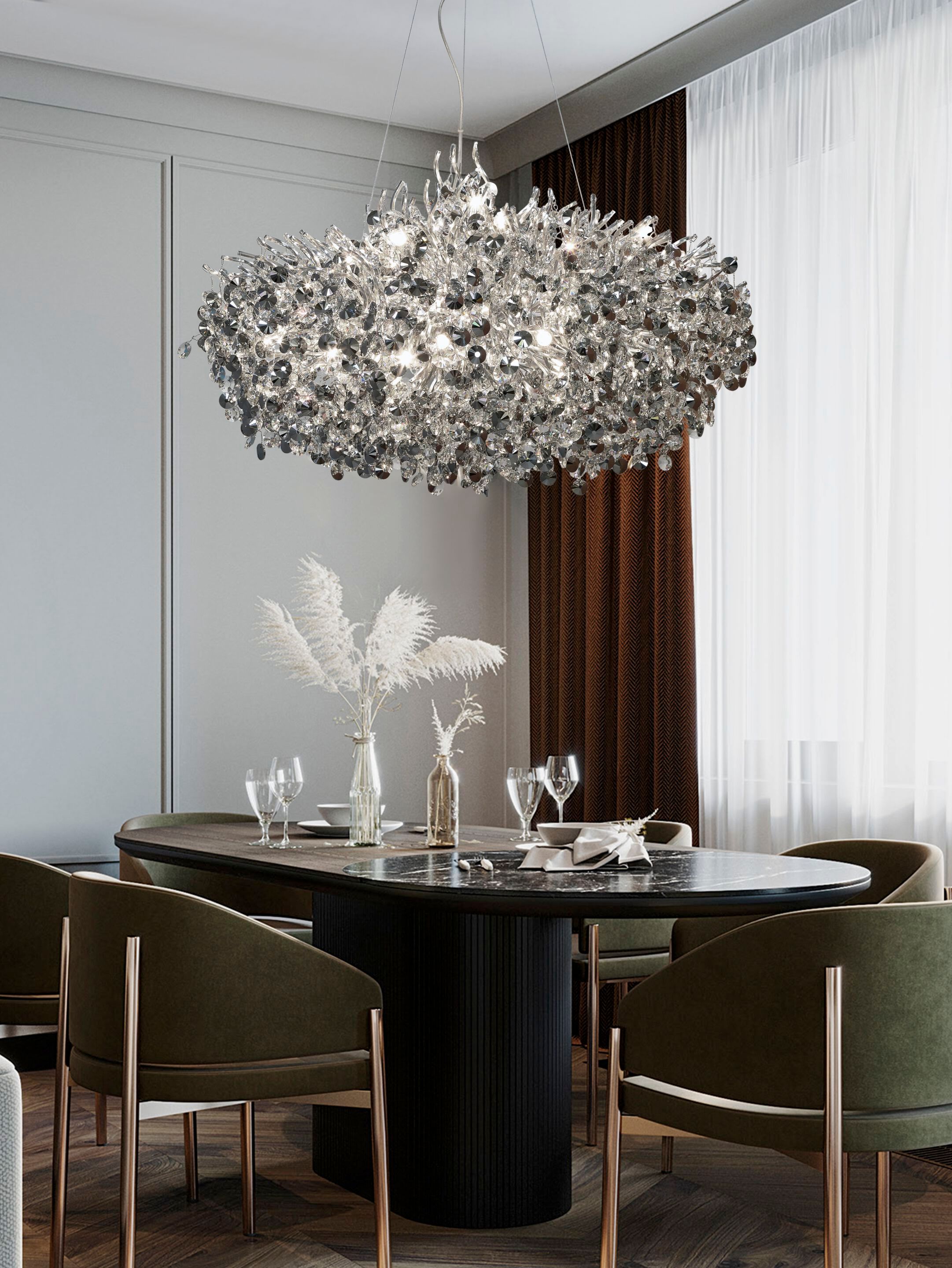 Алюминиевый подвесной светильник с кристаллами K-Lighting Vitòria ARCH-00025552 - Вид №3