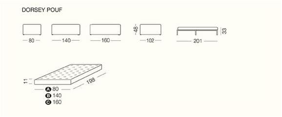 Ткань capitonné кровать пуф Milano Bedding Dorsey ARCH-00064283 - Вид №2