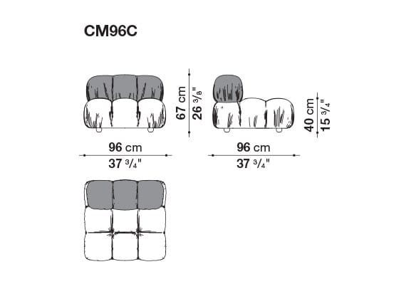 Модульный тканевый диван capitonné B&B Italia Хамелеонда ARCH-00030740 - Вид №27