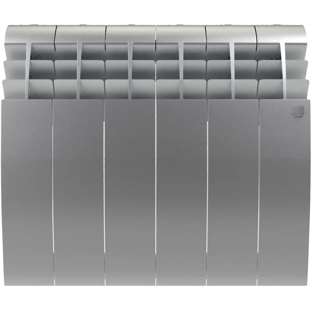 Радиатор секционный Royal Thermo Biliner 500/87 6 секций боковое подключение биметалл серый STLM-2124022 - Вид №3