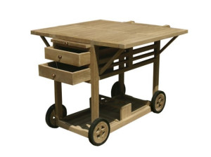 Деревянная тележка для еды