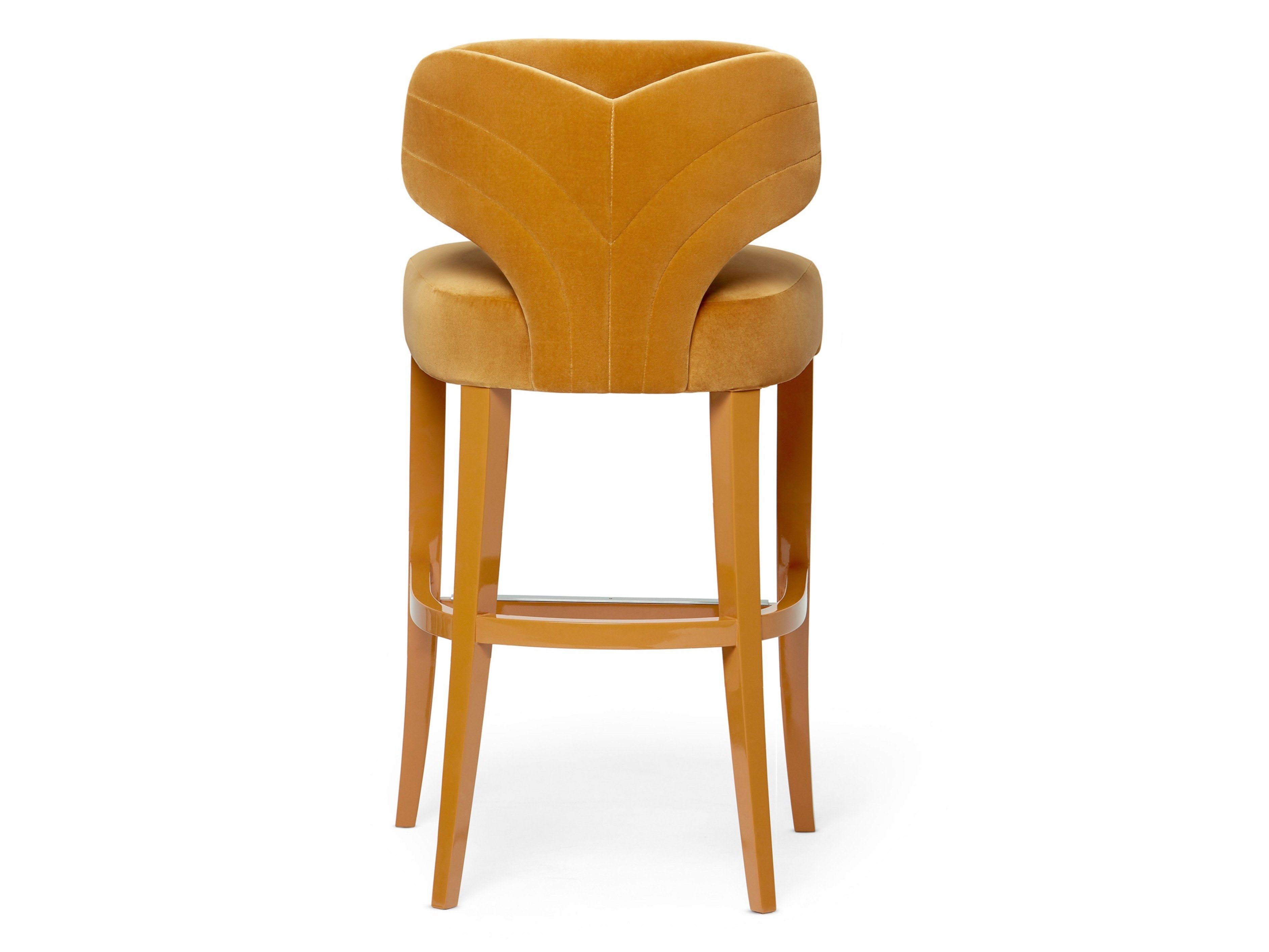 Высокий бархатный мягкий стул Munna Melody ARCH-00034618 - Вид №7