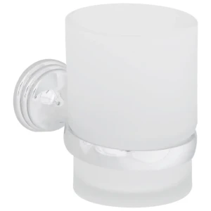 Стакан подвесной для зубных щёток Grampus «Laguna», одинарный, стекло, цвет хром