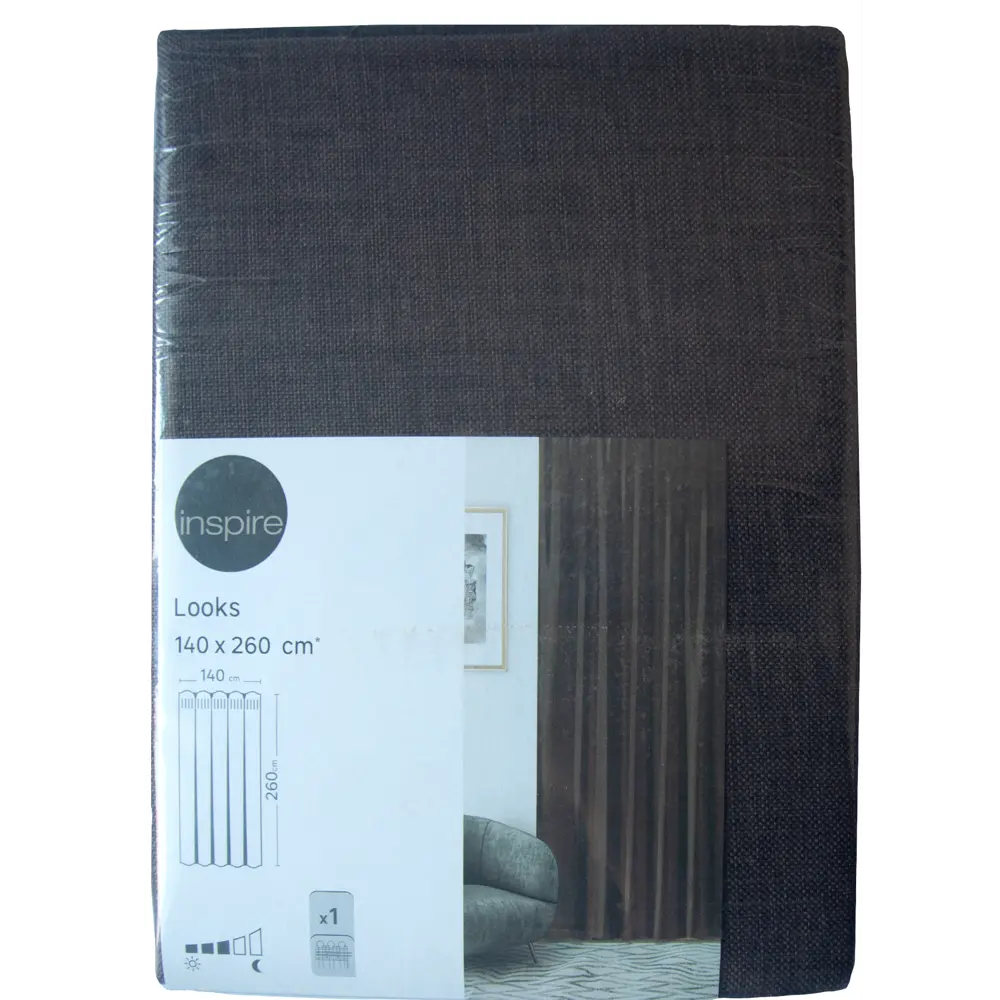 Штора на ленте Seasons Looks 140х260 см Coffee цвет кофе STLM-2095606 - Вид №6