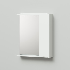 Шкаф зеркало 65 650х150х750 правое Белый ИТАНА Мишель