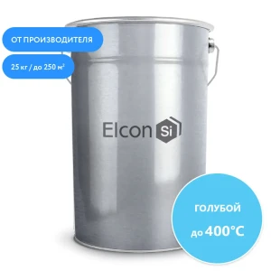 91147014 Эмаль термостойкая Elcon Max Therm до 400 градусов цвет голубой 25 кг STLM-1405463