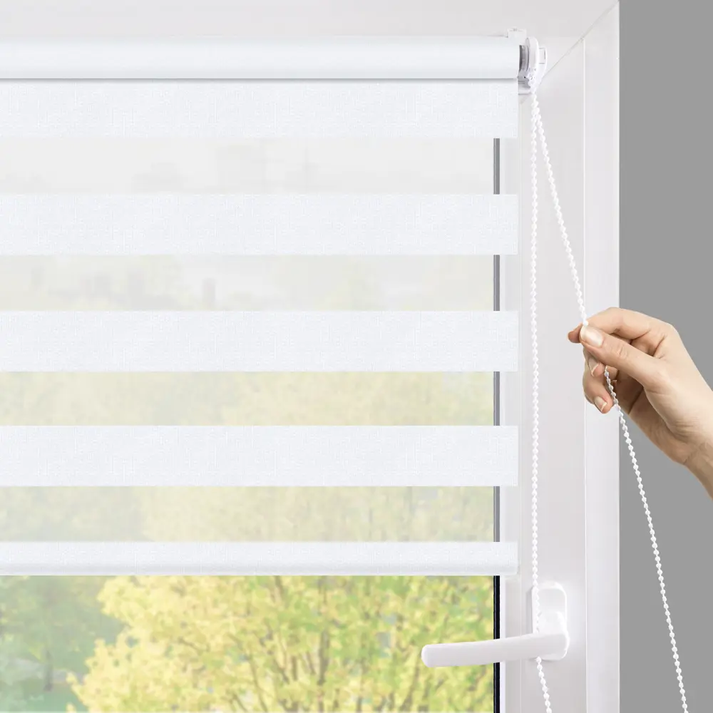 Штора рулонная день-ночь Сиберия 120x175 см белая MIAMOZA Промо 2025 STLM-2190650 - Вид №5