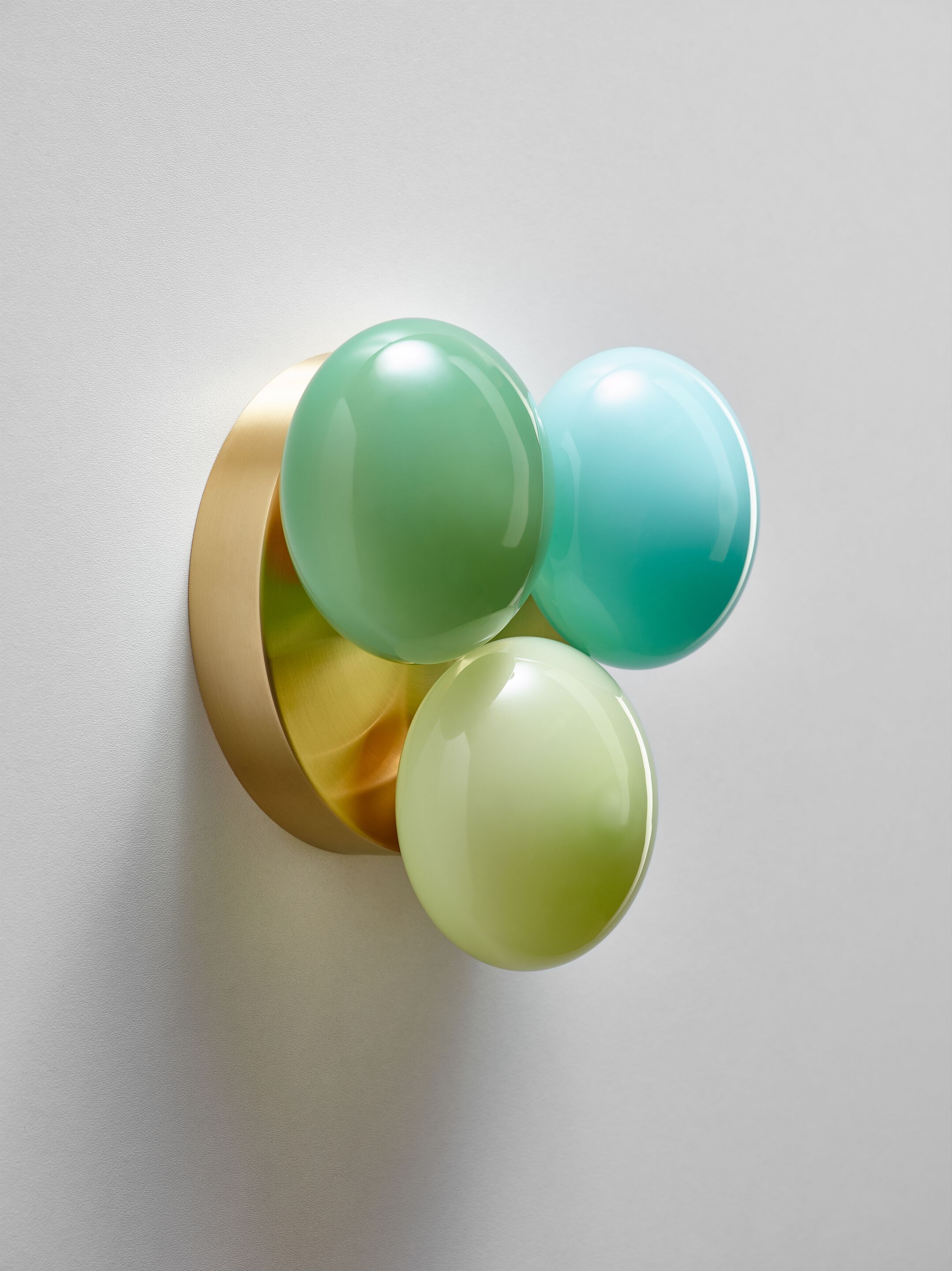 Светодиодный настенный светильник из дутого стекла и латуни SkLO DOT 3X ARCH-00061580 - Вид №1