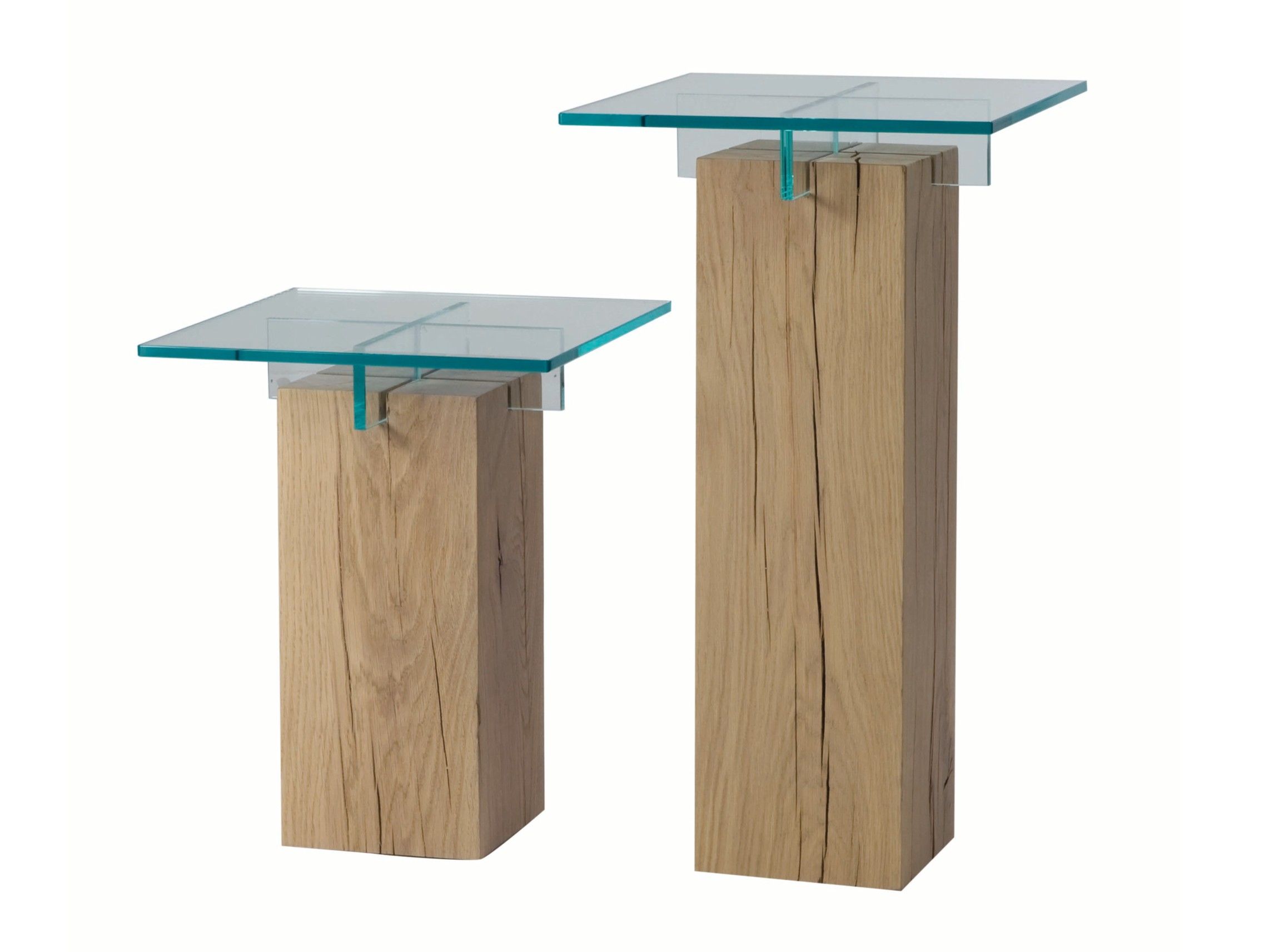 Высокий квадратный стол из дерева и стекла ROCHE BOBOIS TÉNÉRÉ ARCH-00036428