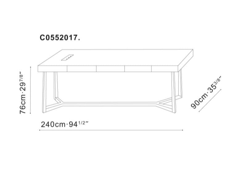 Деревянный прямоугольный рабочий стол с ящиками CAMERICH Сосуд ARCH-00056642 - Вид №6
