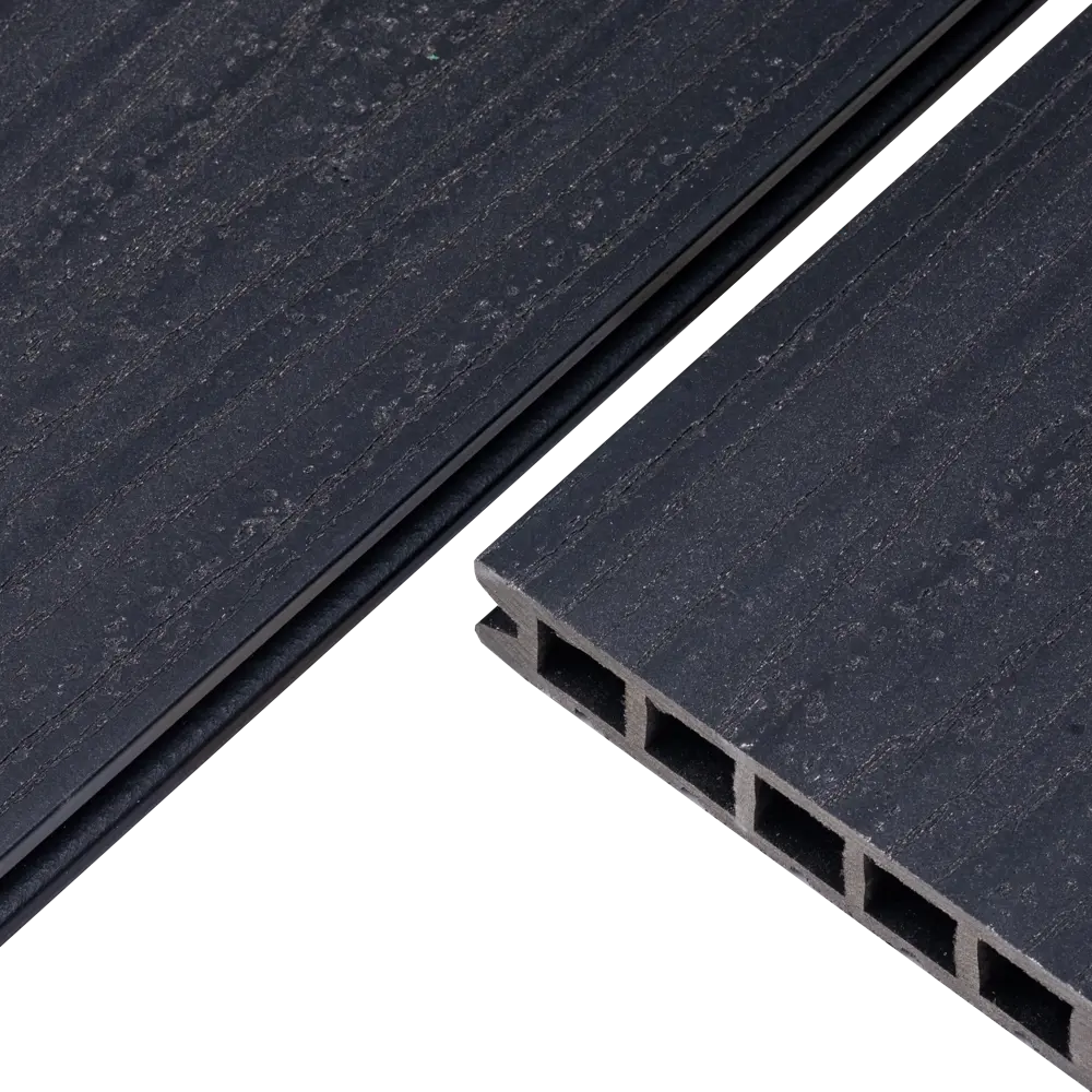 Террасная доска ДПК MultiDeck цвет Черный 3000x150x27 мм. Вельвет 0.45 м² МУЛЬТИДЕК STLM-2005837 - Вид №2