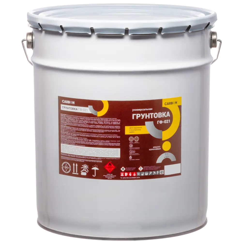 Грунтовка ГФ-021 Carbon красно-коричневая 25 кг STLM-2076535 - Вид №1