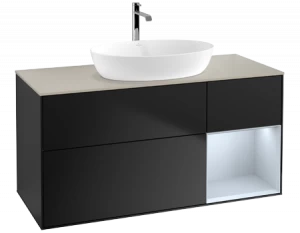 Villeroy&Boch Тумба под раковину Прямоугольная версия F833HAPD Finion Black Matt Lacquer