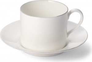 82060 Dibbern Чашка чайно-кофейная цилиндр.с блюдцем Dibbern "Платиновая линия" 250мл Фарфор костяной