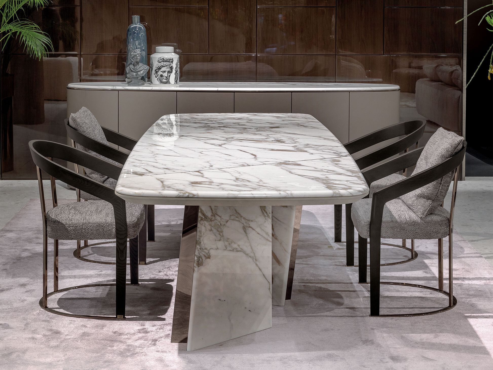 Прямоугольный обеденный стол из натурального камня Longhi Blooming ARCH-00092217 - Вид №4