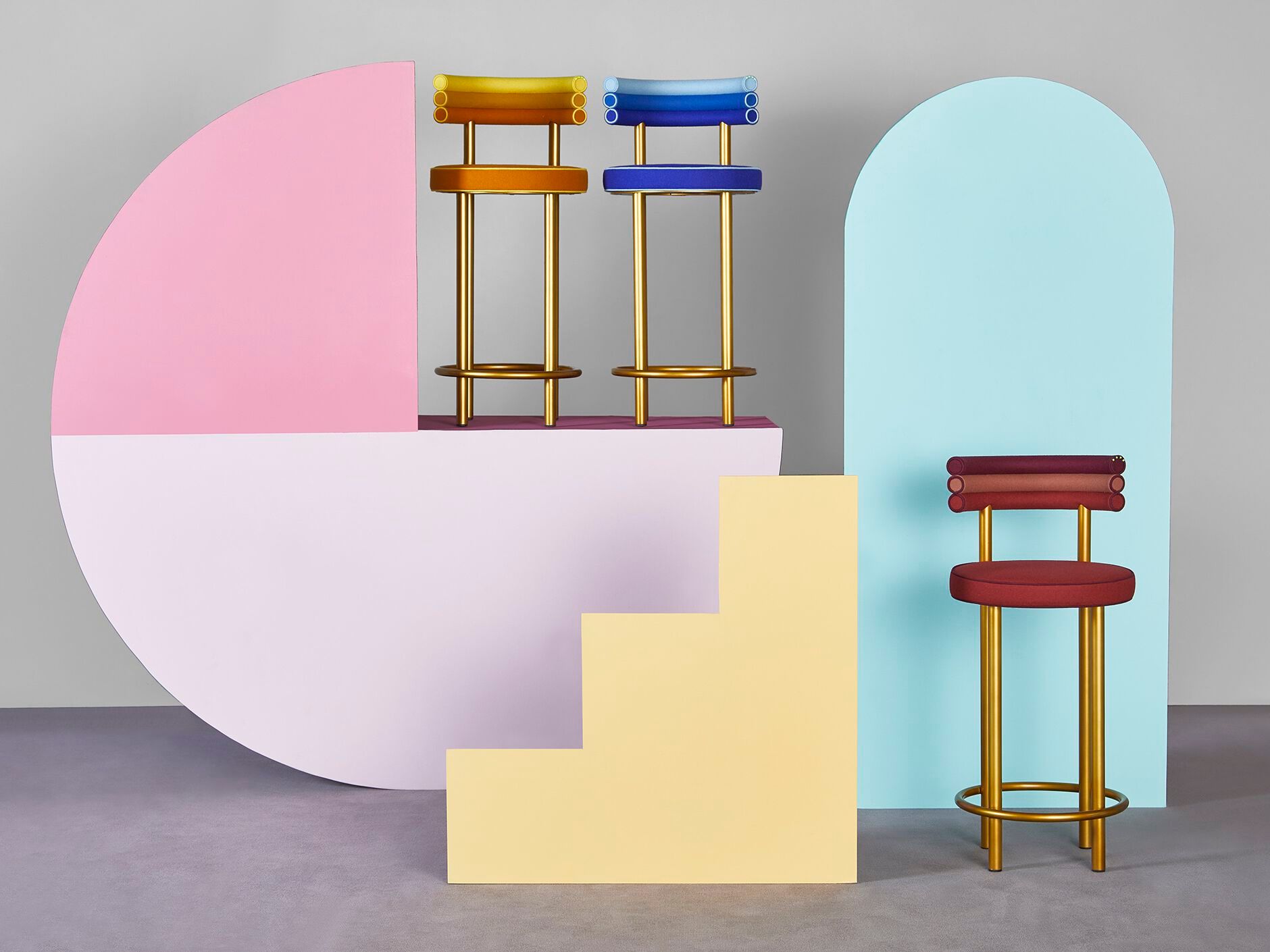 Высокий бархатный стул Paolo Nesi JIMMY ARCH-00118829 - Вид №3