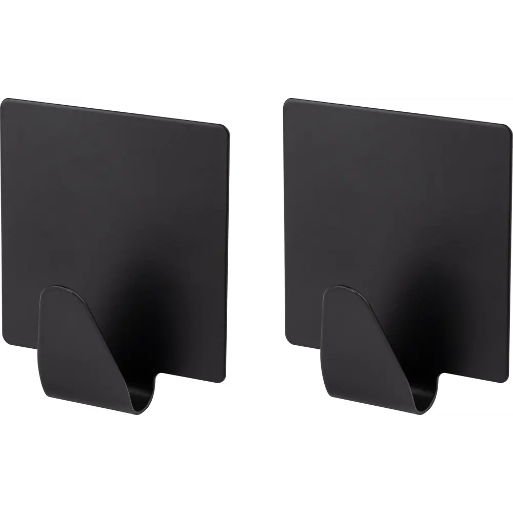 Самоклеящийся крючок KONSENSA 5x5 см черный 2 шт STLM-2171407 - Вид №1