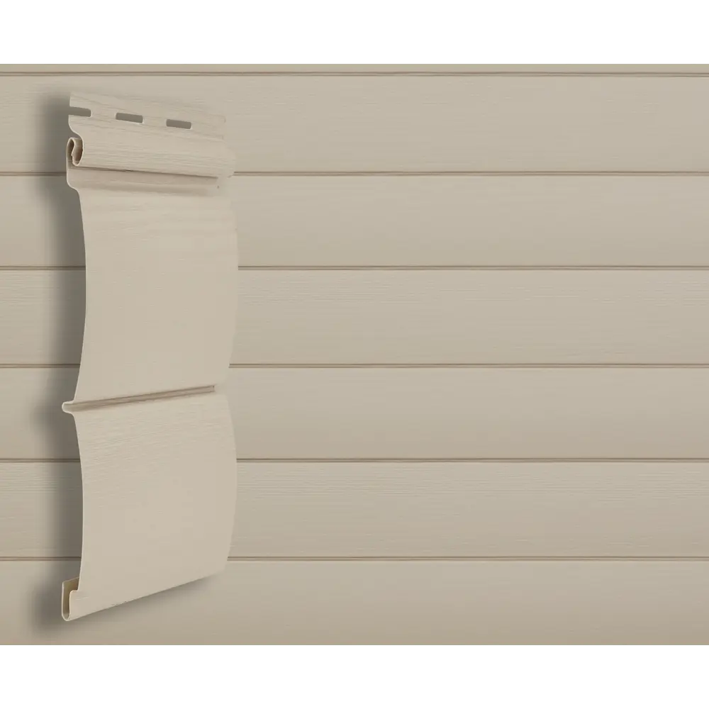 Сайдинг ПВХ блок-хаус 2700х230 мм бежевый, 0.62 м2 FINEBER STLM-2056590