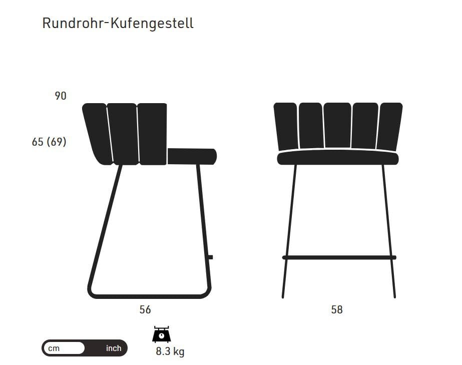 Сани мягкий кухонный табурет KFF ARCH-00107592 - Вид №7