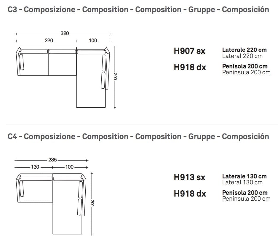 Секционный тканевый диван с полуостровом VALENTINI ARCH-00134554 - Вид №12