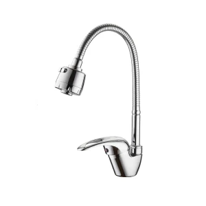 Смеситель для кухни Клевер Универсал с гибким изливом 20 см цвет хром