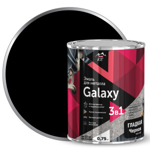 84871664 Эмаль по металлу Galaxy гладкая цвет черный 0.75 л STLM-0056697 PARADE
