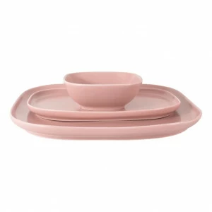 Салатник фарфоровый с 2 тарелками розовые "Форма" MAXWELL & WILLIAMS ФОРМА 00-3946548 Розовый
