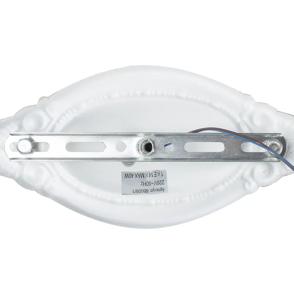 Бра Пальмира 1xE14x40 Вт, металл/стекло, цвет белый Eurosvet STLM-2160085 - Вид №1