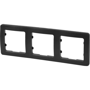 Рамка для розеток и выключателей Hegel Мастер 3 поста цвет черный