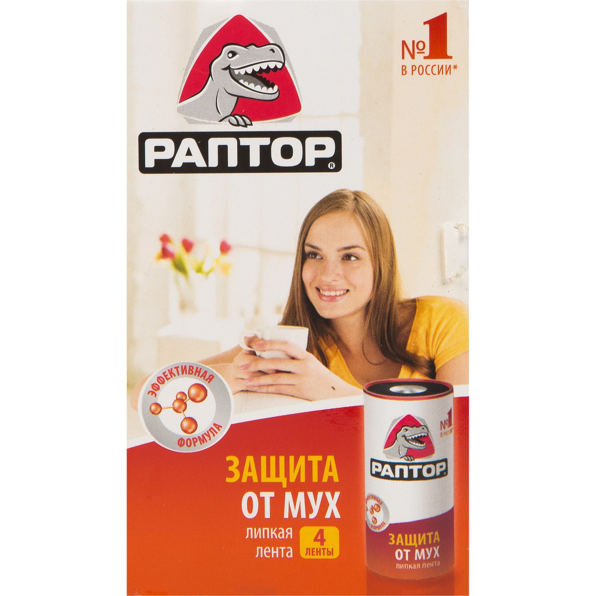 82640697 Липкая лента от мух Раптор 4 шт Santreyd 