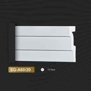 90761305 Молдинг SG-A60/20 на стену, полистирол (xps), цвет белый, 2000х60 мм STLM-0372098 DECOSTAR POLYSTYLE