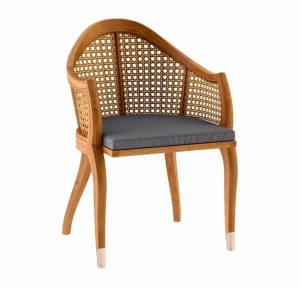 ASTELLO Садовый стул из тика с подлокотниками Tulipe Tu.sf1.f1
