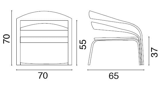 Кожаное кресло с подлокотниками Fasem Fettuccini ARCH-00139312 - Вид №6